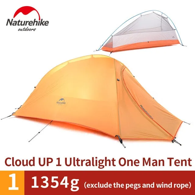 Camping On-sale gel Silica Outdoor Hiking Tent Ultralight Waterproof 3000  Tent Person 1-2 Tent New Year promotion Naturehike Layer Double