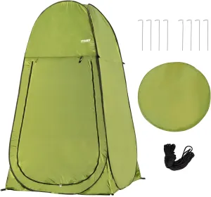Camping Shower Tent 7ft Pop-up Privacy Shelter, Portable Toilet/Dressing Room for Outdoor Camping, Beach, Fishing – Instant Setup, Foldable Lightweight (Green)