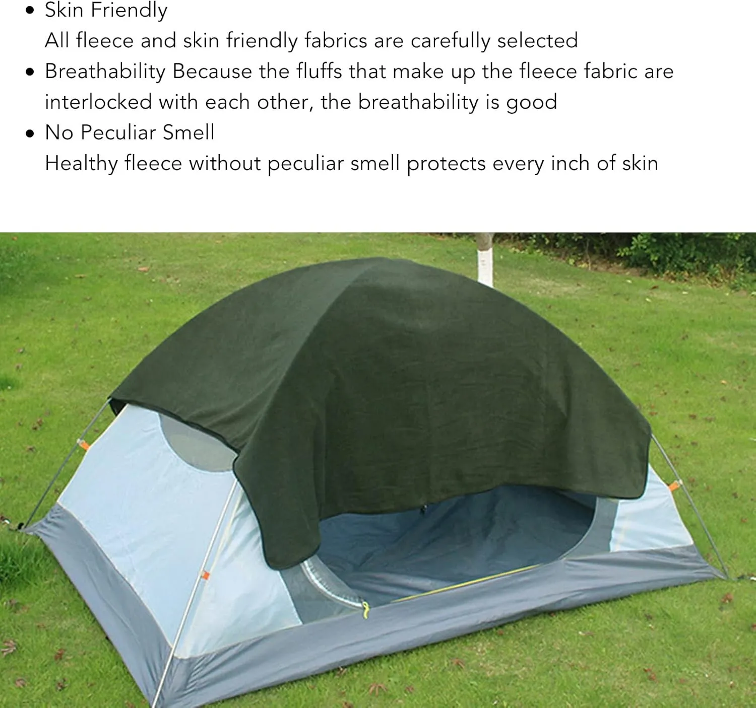 Camping Sleeping Bag, Fleece Sleeping Bag Portable Travel Warm Sleeping Bag for Adults Outdoor Camping Hiking Climbing
