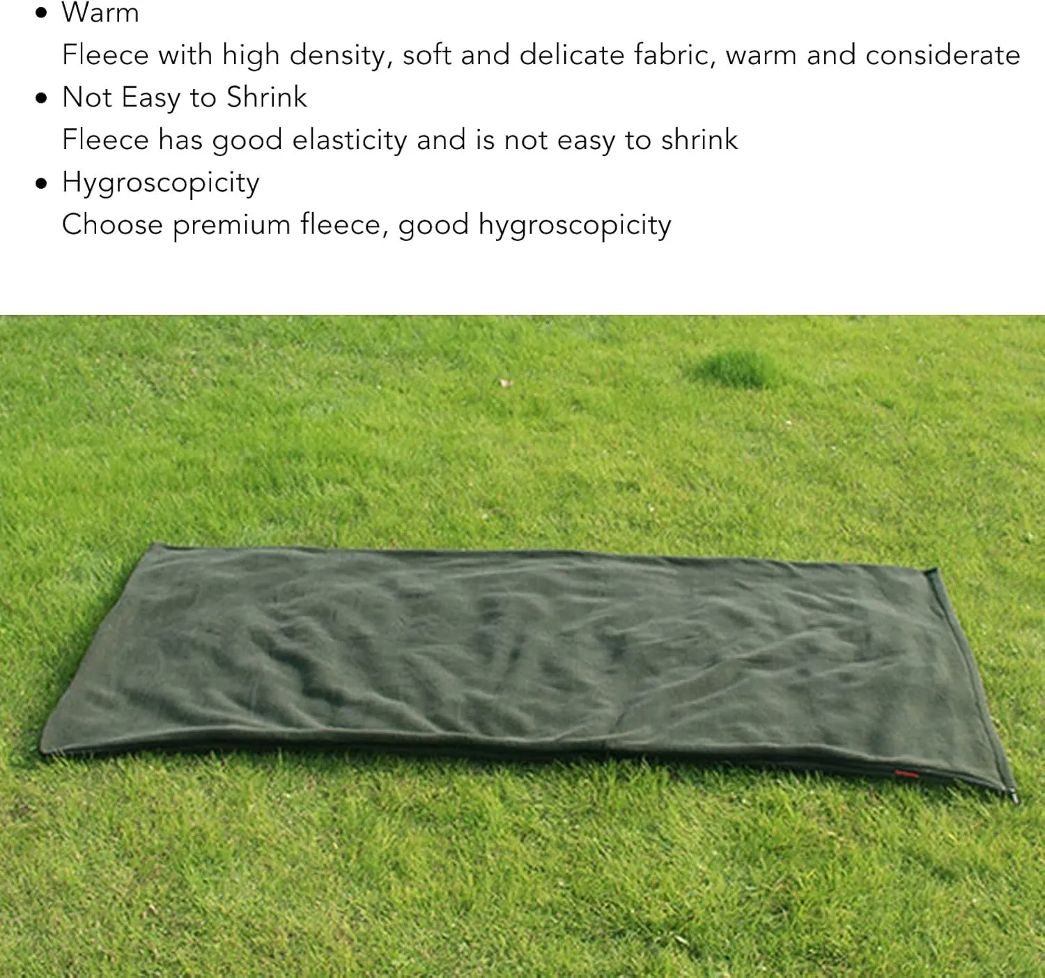 Camping Sleeping Bag, Fleece Sleeping Bag Portable Travel Warm Sleeping Bag for Adults Outdoor Camping Hiking Climbing