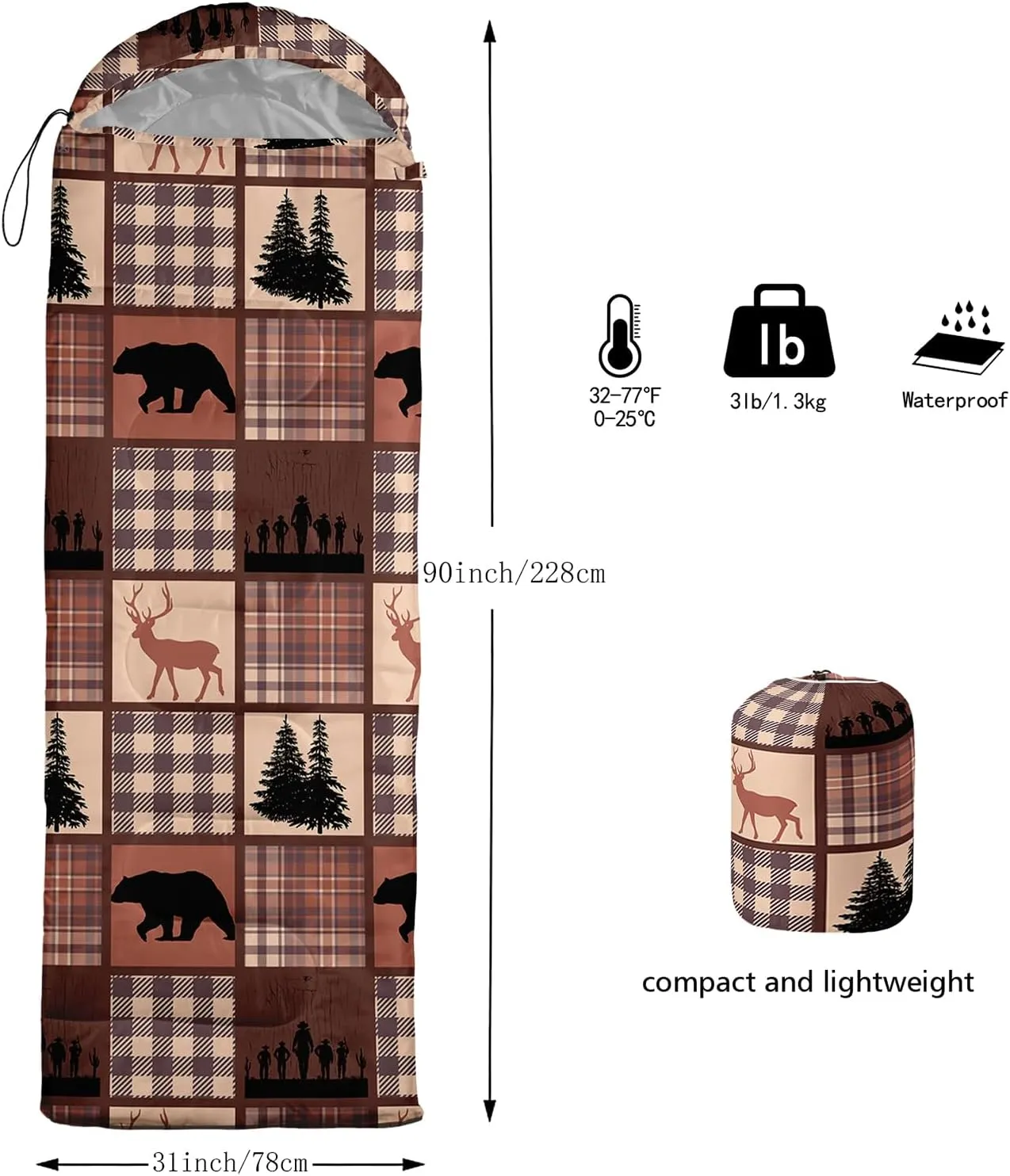 Camping Sleeping Bags,Mermaid Horse Butterfly Starry Sky 3 Season Warm & Cool Weather,Lightweight,Waterproof Sleeping Bags for Adults & Kids,Traveling,and Outdoors,Camping Gear Equipment