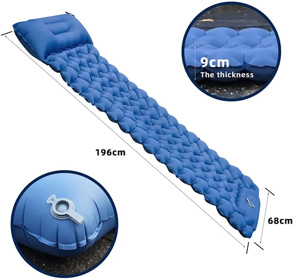 Camping Sleeping Mat Self Inflatable Mattress in Tent Camping Bed Ultralight Camping Air Mattress Sleeping Pad Hiking (c)