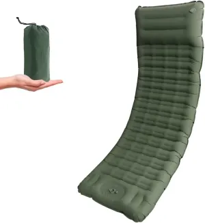Camping Sleeping Pad, Extra Thick 4.7" Ultralight Inflatable Camping Mat with Pillow Built-in Foot Pump with Carry Bag,Compact & Lightweight Camp Air Mattress for RV Camper