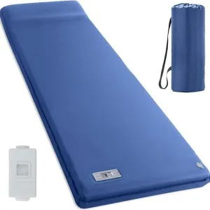 Camping Sleeping Pad, Self-Inflating Outdoor Mat with Carry Bag, High-Density Foam, Blue (Blue)