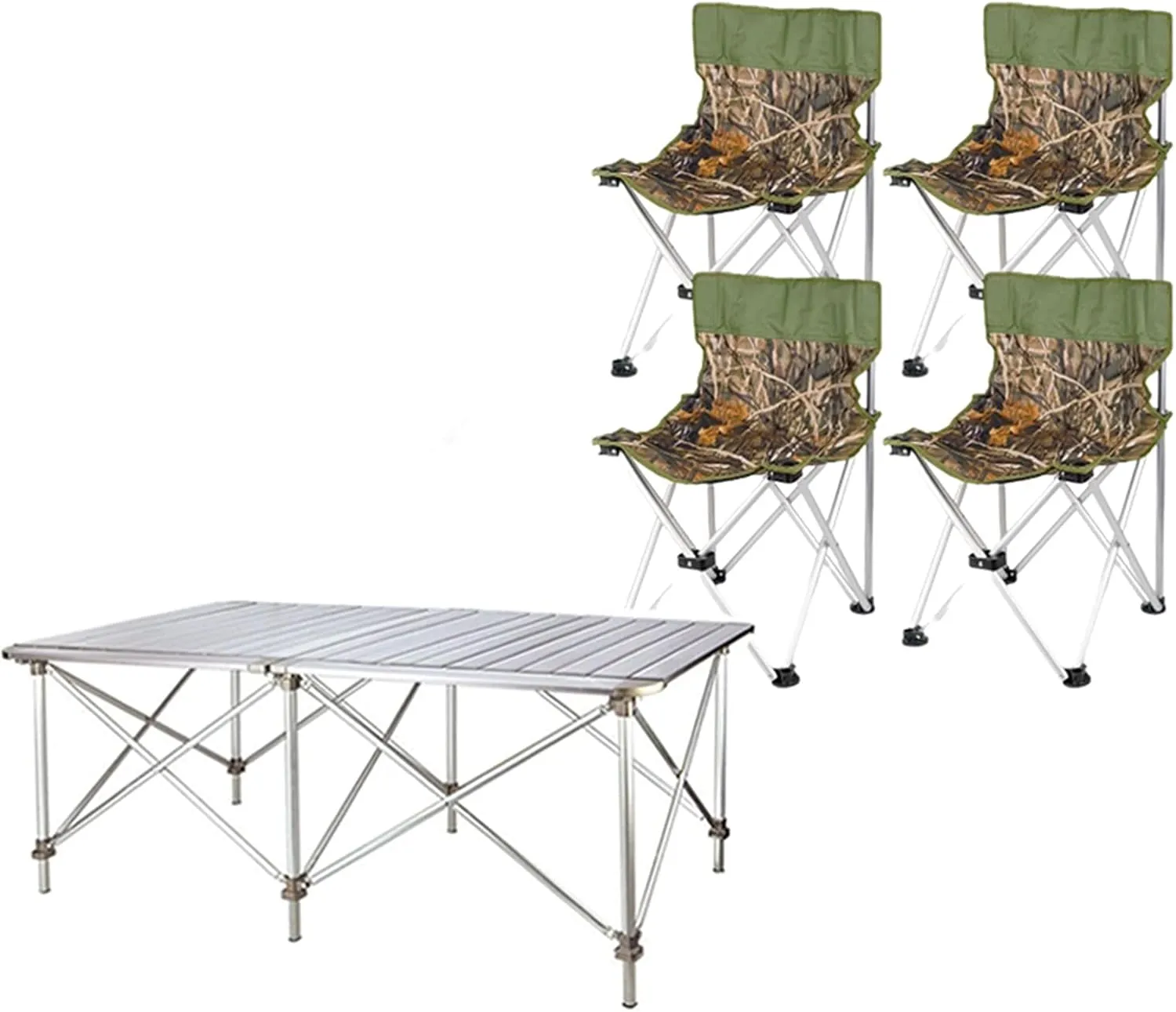 Camping Table Chairs Portable Folding Table Set, Outdoor Aluminum Alloy Can Lift Picnic Table, Portable Table with Carrying Bag (Color : Package 5)