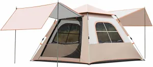 Camping Tent, 2 Doors and 2 Windows, with Mesh, Breathable on Seven sides, Pop-up Lightweight Camping Tent, Suitable for Outdoor, Picnic and Family Gatherings ( Size : 94.4x94.4x61.0in/240x240x155cm )