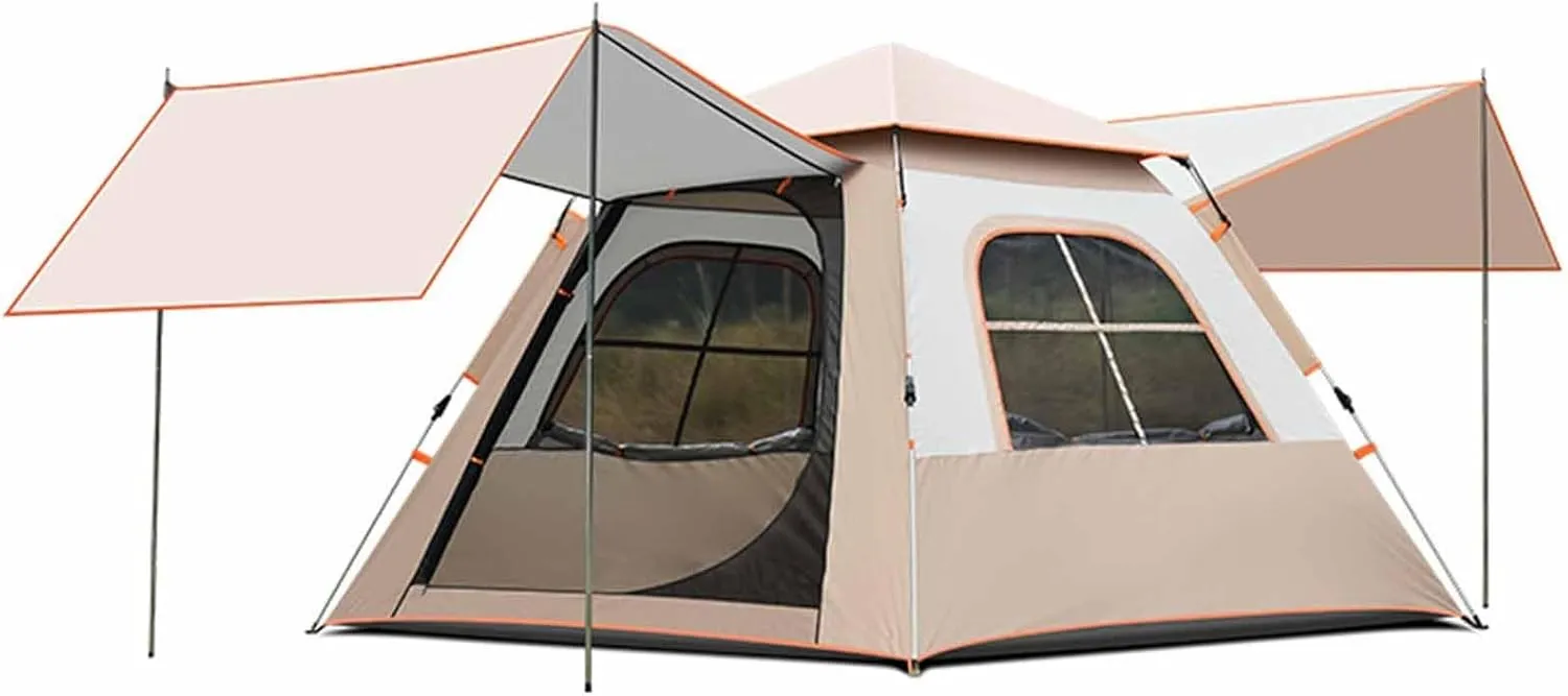 Camping Tent, 2 Doors and 2 Windows, with Mesh, Breathable on Seven sides, Pop-up Lightweight Camping Tent, Suitable for Outdoor, Picnic and Family Gatherings ( Size : 94.4x94.4x61.0in/240x240x155cm )