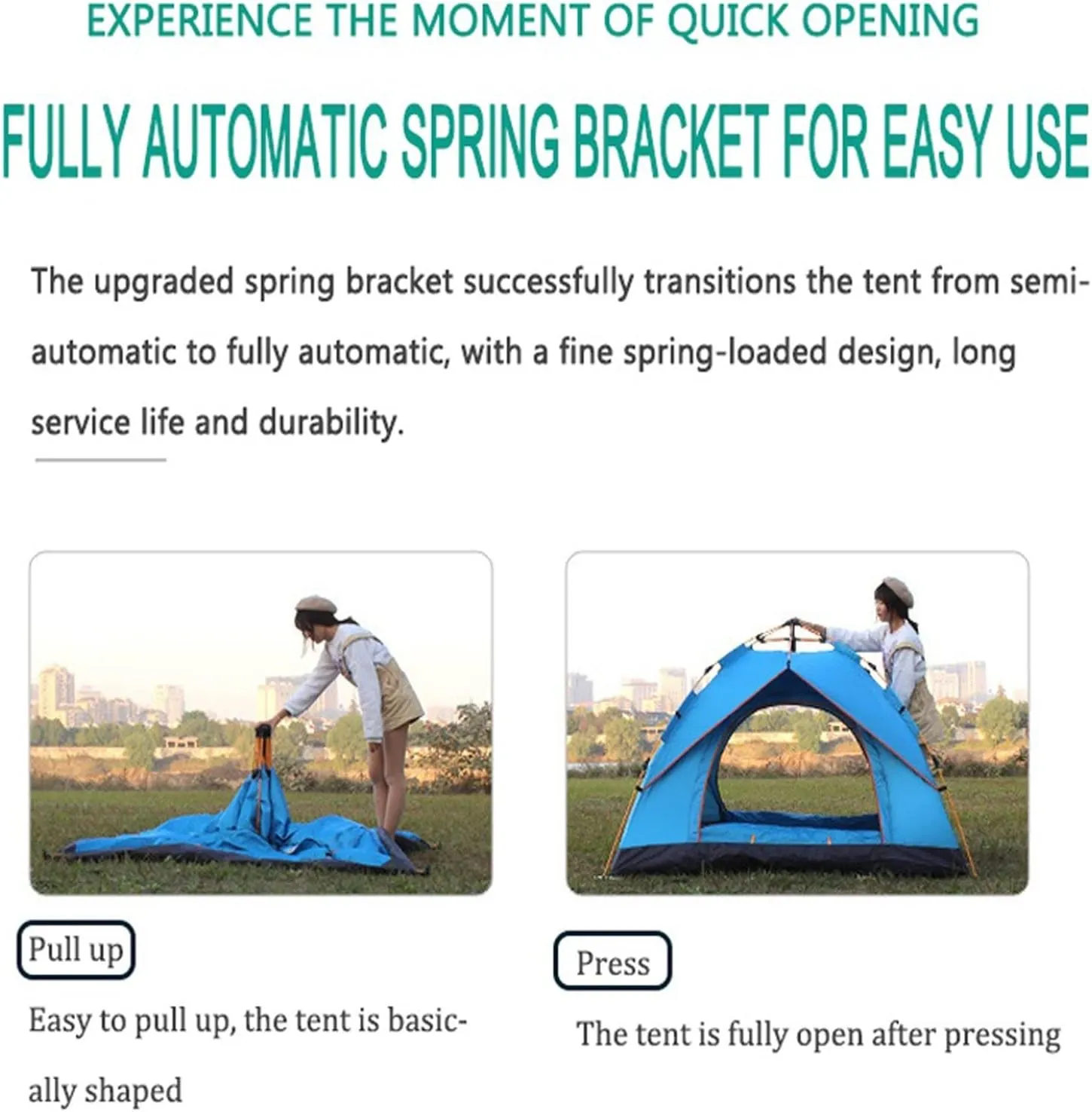 Camping Tent Camping Automatic Tents Family Outdoor Tourist Tent 4 Seasons Waterproof 1-4 People Travel Tent Sun Beach Protection