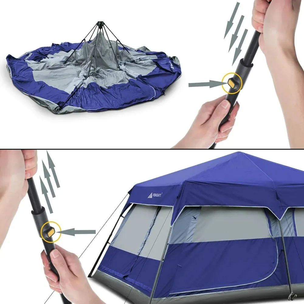Camping Tent for 2/10 Person Lightweight & Waterproof Backpacking Tent with Removable Rain Fly for 4 Seasons Portable Dome