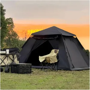 Camping Tent Insect Protection,Windows On All Sides Tent Pop Up Sturdy and Lightweight Tent Family for Hiking Camping 4 People