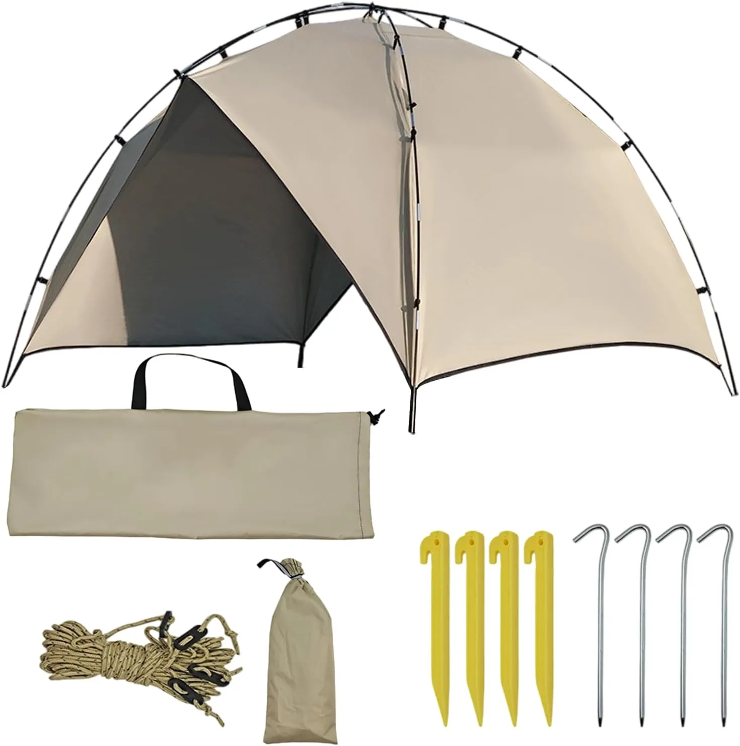 Camping Tent, Outdoor Camping Shelter, Portable Folding Canopy, Spacious Interior Design, Ventilated Panels, 240x160x140cm