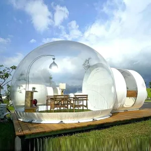 Camping Tent Transparent,Outdoor Inflatable Bubble Camping Tent,Clear Dome Camping Cabin with Quiet Air Blower DIY Outdoor Family Backyard Camping Stargazing