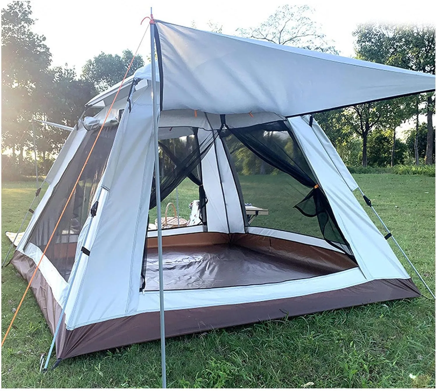 Camping Tents 4 People Three Seconds to Open,Waterproof Dome Tents Advanced Stable Tepee Tent Camping for Hiking Backpacking