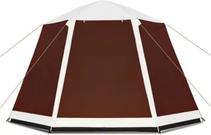 Camping Tents Shelter Portable with Carry Bag Waterproof Hold 4-8 Persons Instant Setup Pop Up Tent with Top Rainfly UV Protection for Camping Hiking Mountaineering