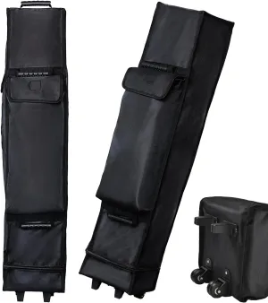 Canopy Portable Folding Bag for 10x10 Pop Up Canopy Tent, Lightweight Tent Storage Roller Wheeled Bag(Black 48.4X9.8X9.8)