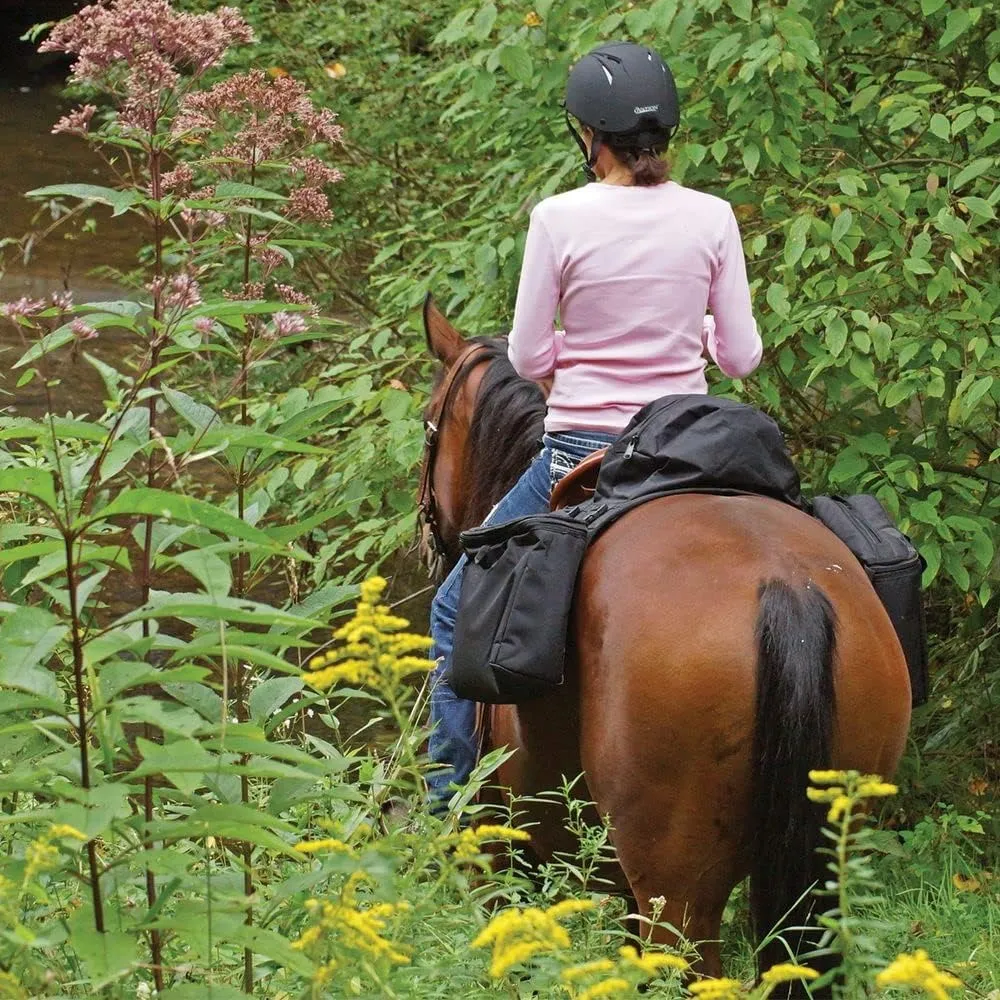 Cantle Bag with Insulated Detachable Saddle Bags | Keeps Supplies Within Reach | Insulated Side Coolers | Durable Construction | Comfortable for Horse