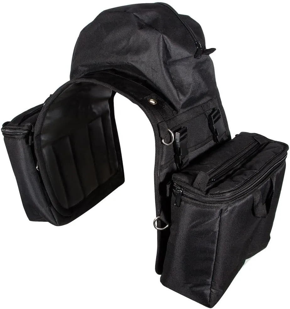 Cantle Bag with Insulated Detachable Saddle Bags | Keeps Supplies Within Reach | Insulated Side Coolers | Durable Construction | Comfortable for Horse