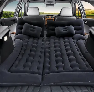 Car Air Bed Mattress for Honda Fit/Jazz 2015-2018, Portable Thickened Camping Cushion Inflatable Mat, Back Seat Trunk Sleeping Pad, for Outdoor Travel Home Camping,A Black