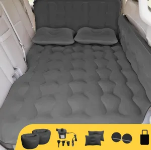 Car Air Bed Mattress, Inflatable SUV Mat, Thickened Camping Cushion Sleeping Pads with Air Pump 2 Pillows Portable Backseat Rug for Outdoor Travel Home Cars Camping
