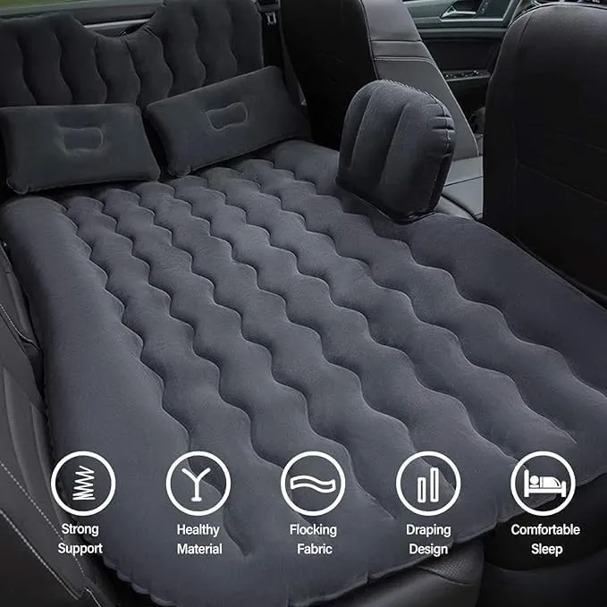 Car Air Mattress Back Seat for Ford Ranger,Double Side Flocking Car Bed Portable Air Mattress Car Sleeping Mattress Car Accessories Cars Camping Bed,Off White