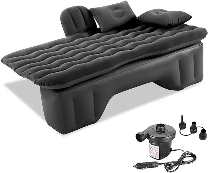 Car Air Mattress Back Seat for Mazda CX-30 CX-50 CX-90,Double Side Flocking Car Bed Portable Air Mattress Car Sleeping Mattress Car Accessories Cars Camping Bed,Black