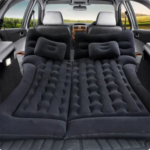 Car Air Mattress for Chevrolet Seeker 2022-2023, Trunk Rear Seat Inflatable Thickened Flocking Travel Camping Bed, Air Pump 2 Pillows,Black
