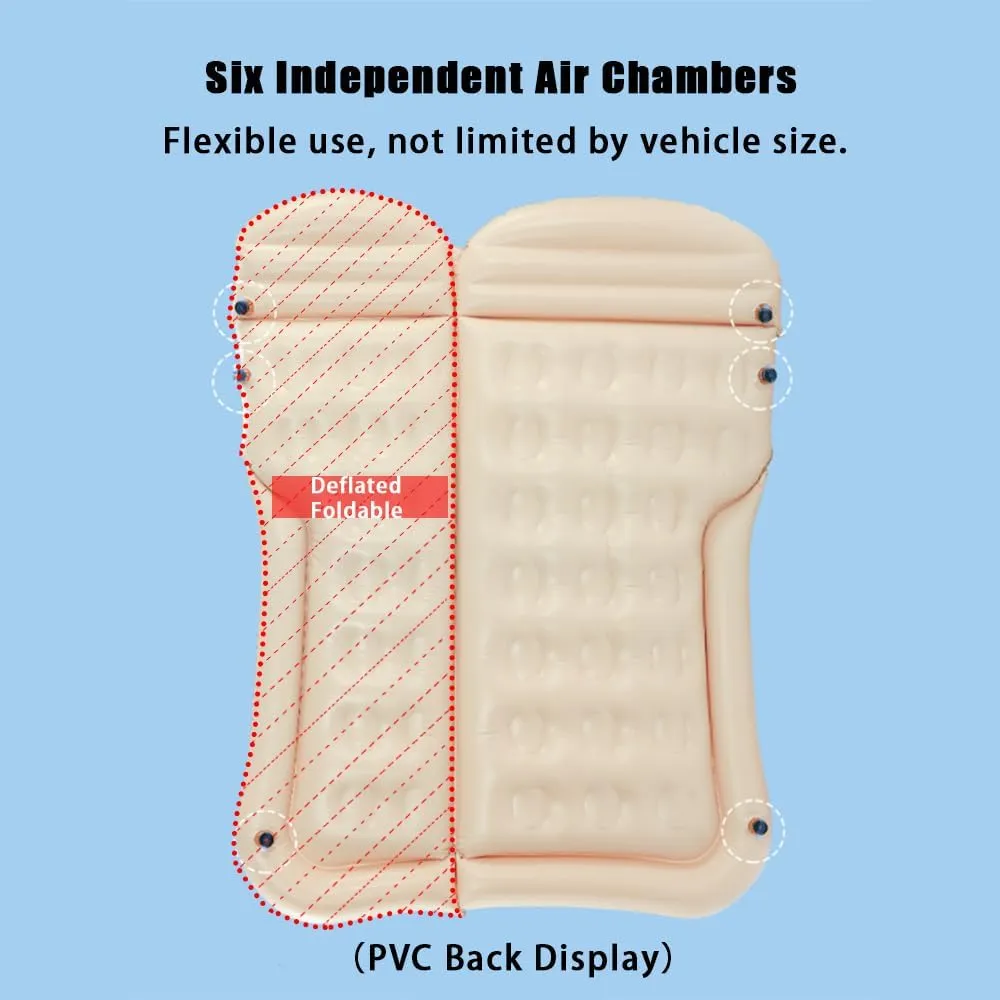 Car Inflatable Air Mattress for Ford Bronco VI 2-Door 2020 2021 2022 2023 2024 Portable Boot Air Mattress Cushion Outdoor Travel Camping Sleeping Gear Accessories,Grey