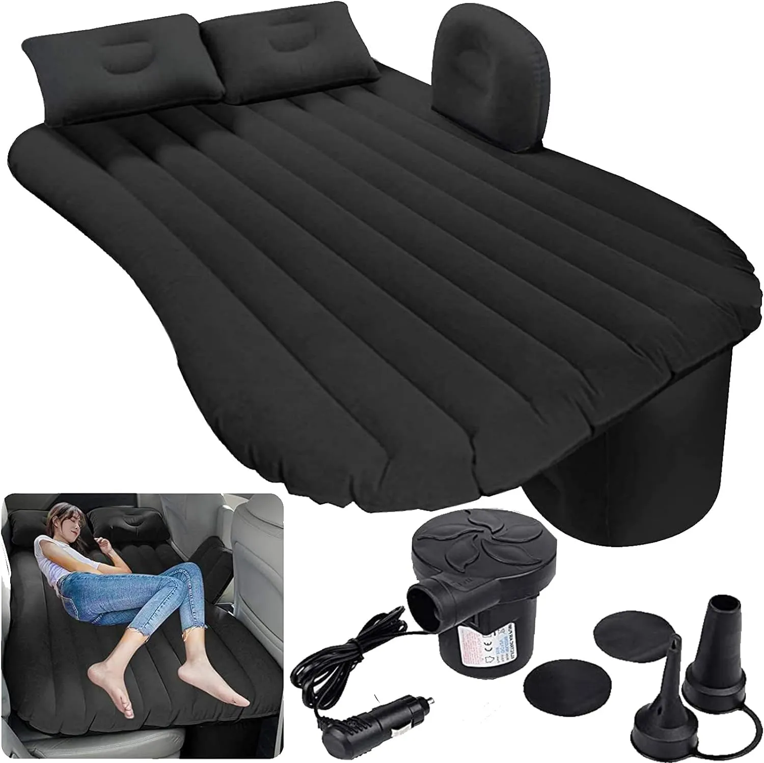 Car Inflatable Bed Mattress, Mattress Back Seat RV Mattresses, Travel for Automotive SUV Truck Berlina Furgonetas Grande Cars Backseat Sleeping Bed,Full