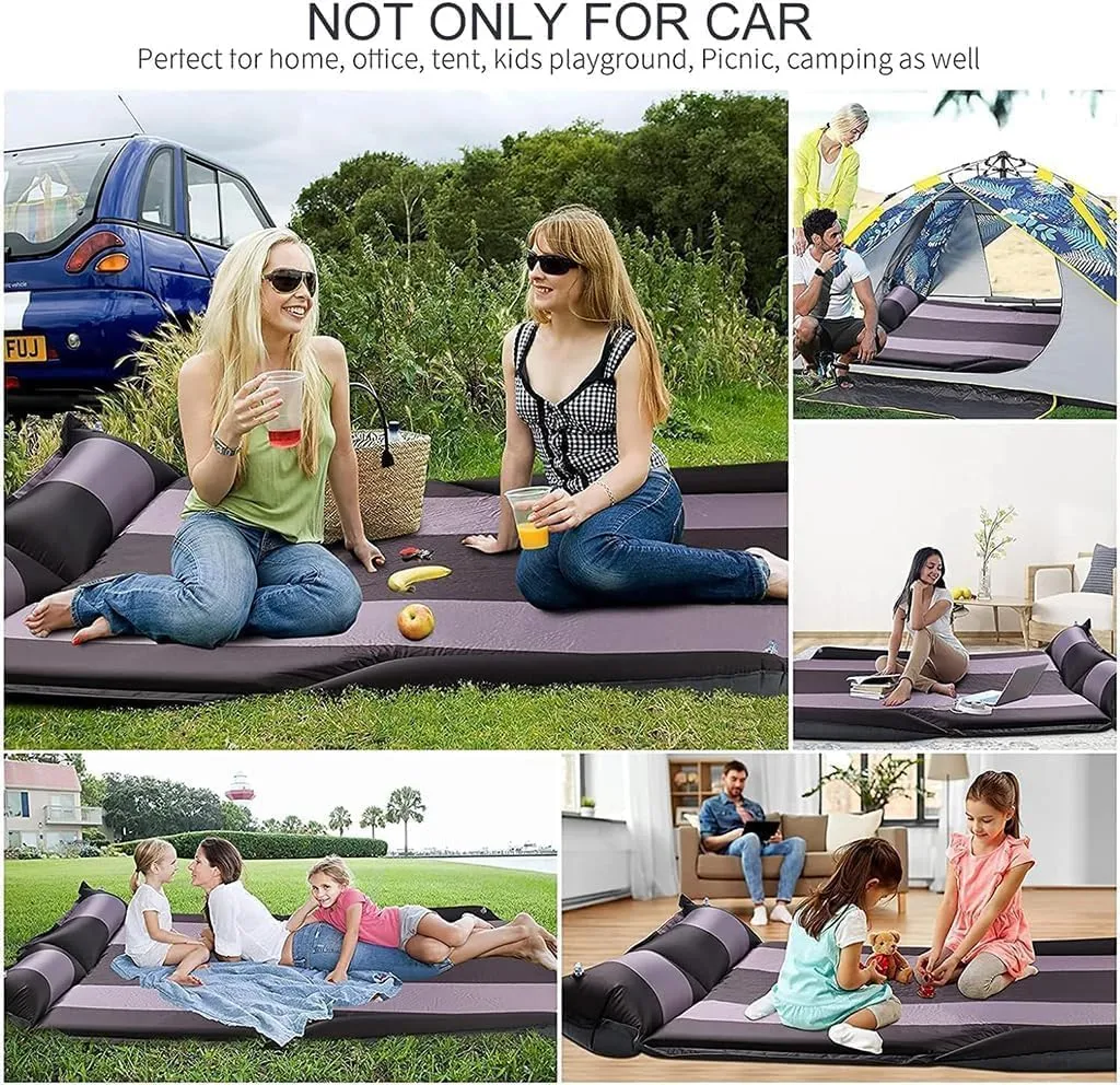 Car Inflatable Mattres for Toyota FJ Cruiser 2007-2023 Thickened Inflatable Back Seat Bed Outdoor Camping Sleeping Pad Portable Travel Mattress,Blue