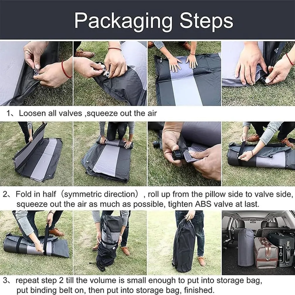 Car Inflatable Mattress, for Chevrolet Trax 2024-2025 Outdoor Camping Travel Portable Sleeping Pad AdjustableWear Resistant, Auto Accessories,A-Black