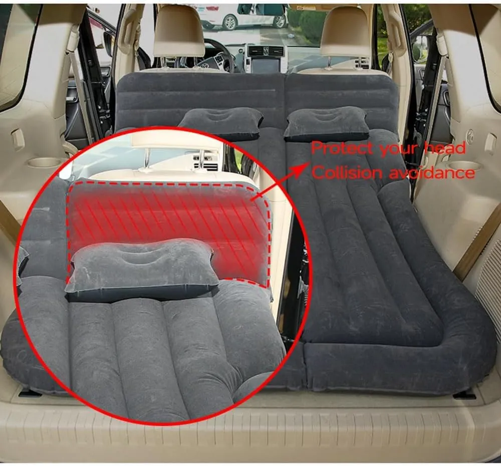 Car Inflatable Mattress for Honda HRV 2015 2016 2017 2018 2019 2020 2021 2022 Portable Car Air Bed Rear Trunk Camping Bed Back Seat Air Mattress Folding Air Bed Cushion,Grey