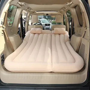 Car Inflatable Mattress for Nissan X-Trail 2022 2023 2024 Rear Trunk Air Cushion Camping Travel Folding Self Inflating Sleeping Pad Back Seat Air Mattresses,Beige