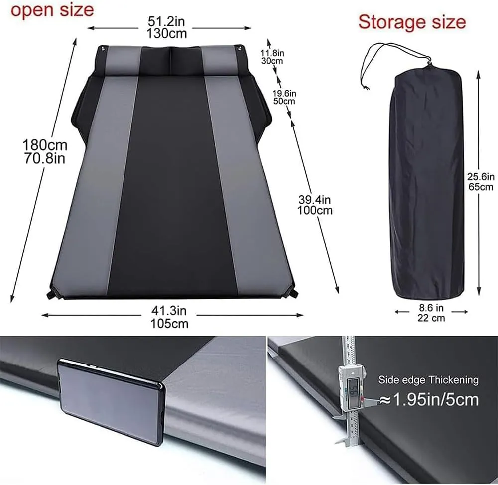 Car Inflatable Mattress for Porsche Macan 2014-2024,Folding Air Bed Cushion Outdoor Camping Travel Portable Sleeping Pad Car Accessories,C