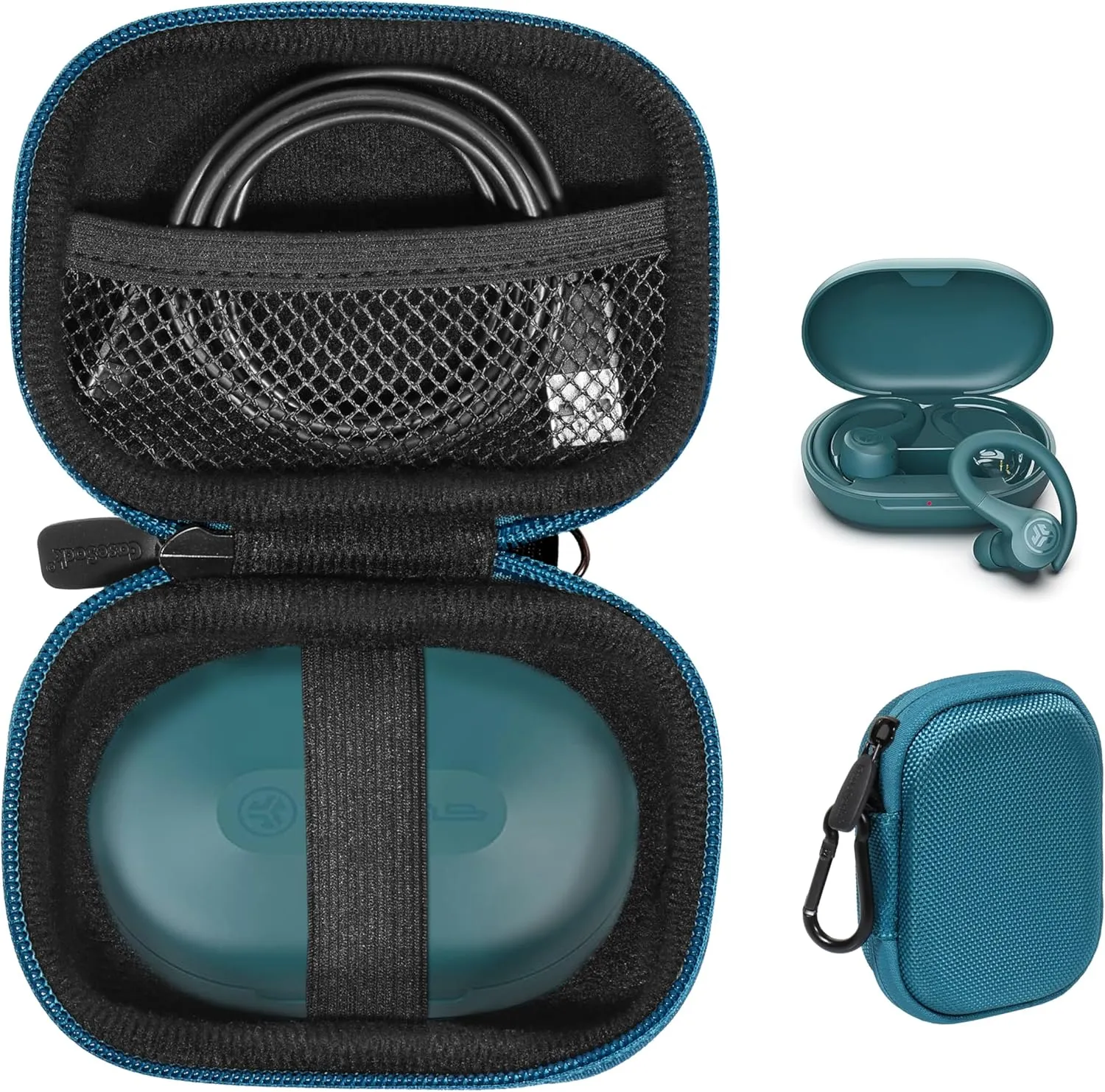 CaseSack Case for JLab Go Air Sport, Air Sport, Air Sport  , JLab Go, JBuds Sport ANC 4, Epic Sport ANC 3 (Teal)