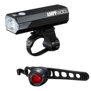 CatEye AMPP 400 Light Set - Rechargeable (front and back lights); Free Shipping Worldwide