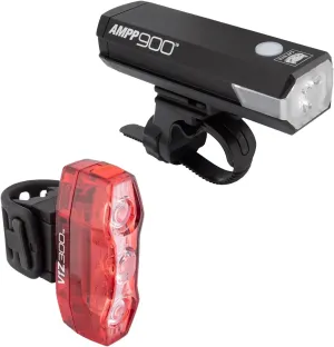 CATEYE - AMPP Rechargeable Headlight and ViZ USB Rechargeable Daytime Safety Light Combo Kit