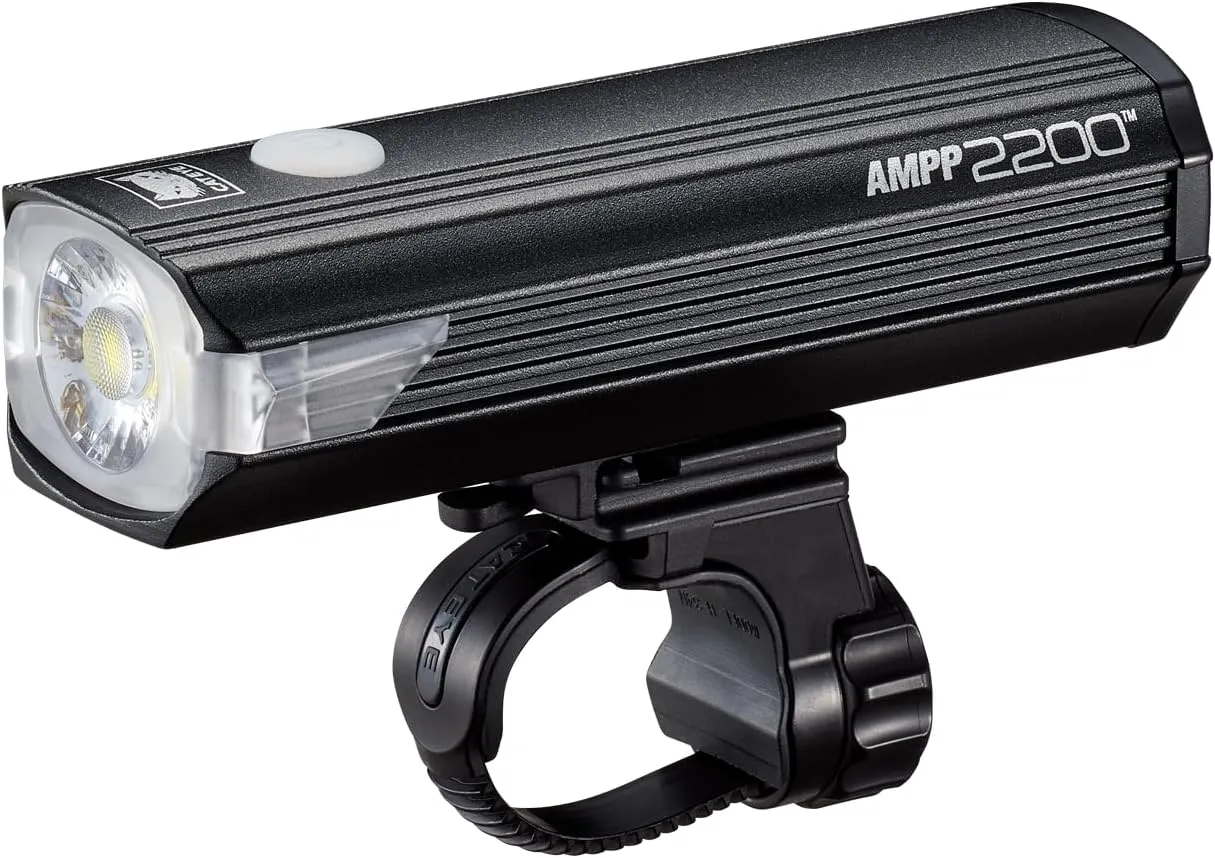 CATEYE AMPP USB Rechargeable Bike Light – High Visibility Super Bright OptiCube™ Headlight for Commuters, Road Cyclists & Mountain Bikers, Day & Night Riding Modes, IPX4 Waterproof, Tough & Durable