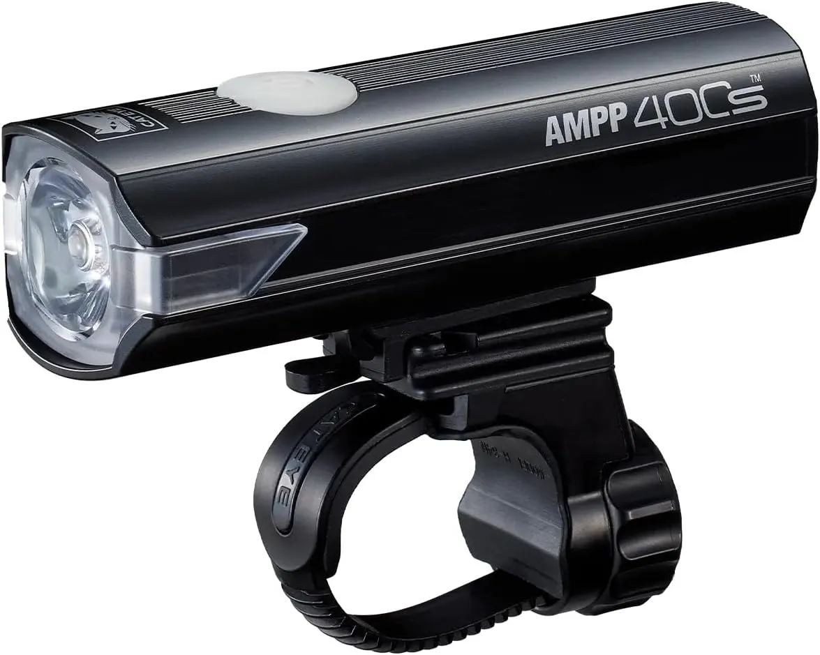 CATEYE AMPP USB Rechargeable Bike Light – High Visibility Super Bright OptiCube™ Headlight for Commuters, Road Cyclists & Mountain Bikers, Day & Night Riding Modes, IPX4 Waterproof, Tough & Durable