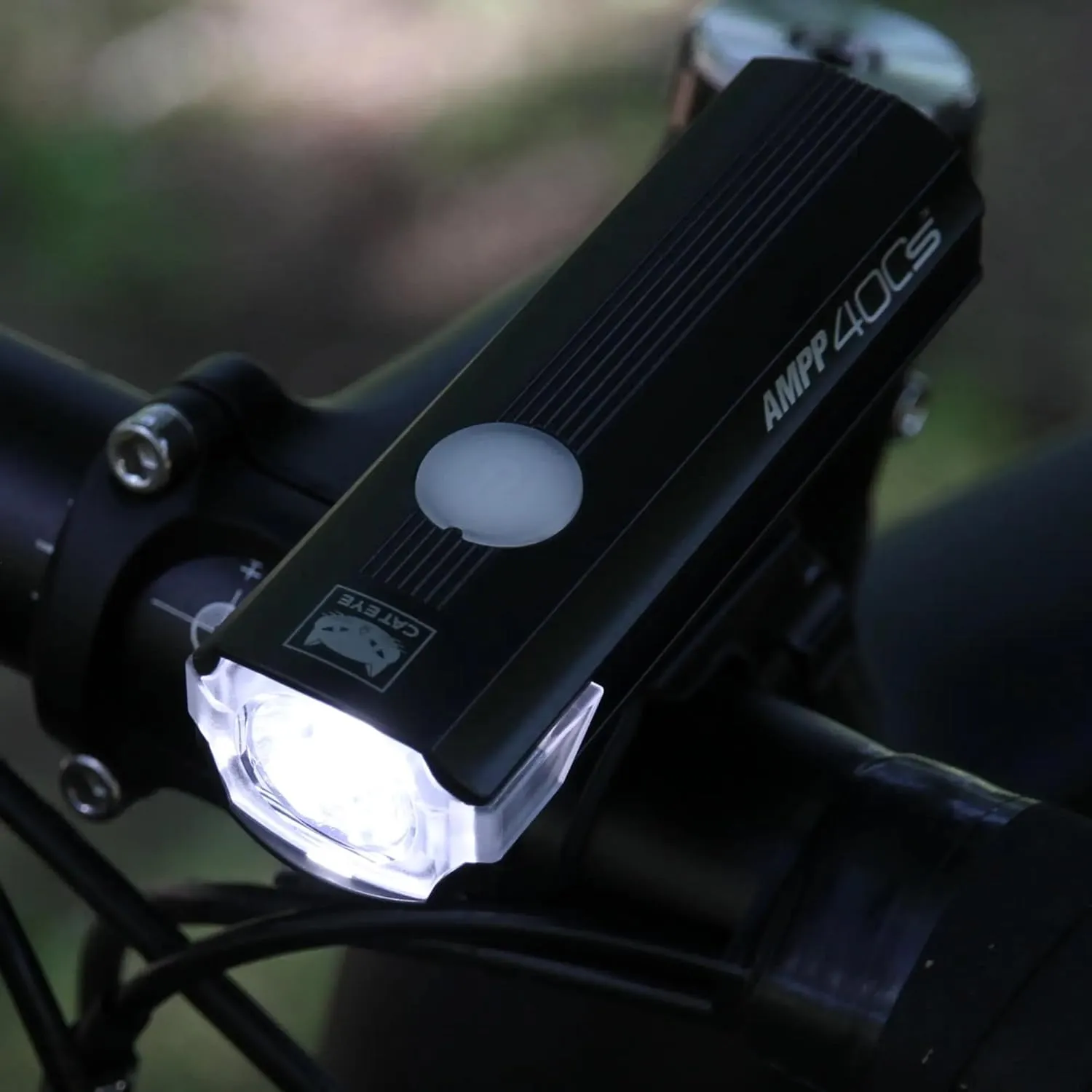 CATEYE AMPP USB Rechargeable Bike Light – High Visibility Super Bright OptiCube™ Headlight for Commuters, Road Cyclists & Mountain Bikers, Day & Night Riding Modes, IPX4 Waterproof, Tough & Durable