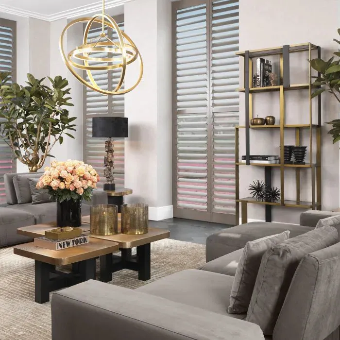 Chandelier Cassini - Antique Brass Finish