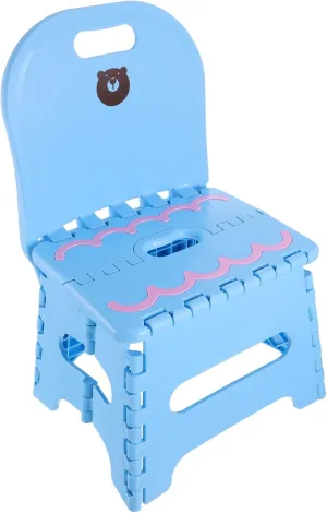CHILDWEET Portable Plastic Folding Chair for Lightweight Step Stool with Backrest Compact and Convenient for Outdoor Use Fishing Stool Easy to Carry