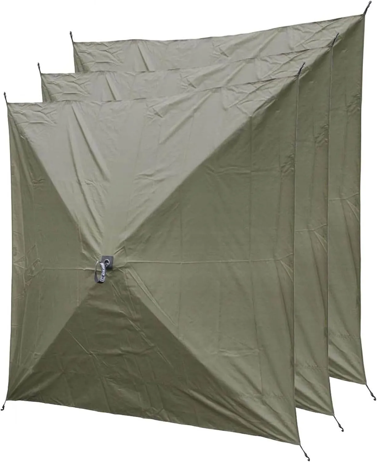 CLAM Quick-Set Escape Portable Pop Up Camping Outdoor Gazebo Screen Tent Canopy Shelter and Carry Bag with 3 Wind and Sun Panels, Green