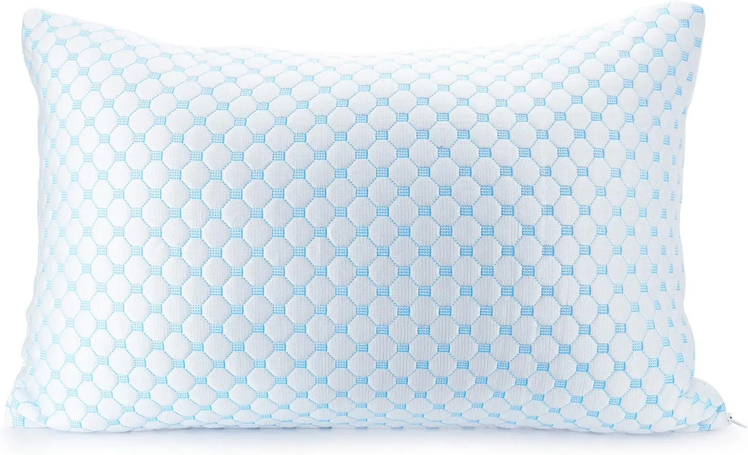 Clara Clark Cooling Pillows for Sleeping - Memory Foam Pillows - Luxury Gel Pillow with Reversible Cover Cool to Velvety - Breathable Bed Pillows for Side Sleepers - Queen - 18 x 26