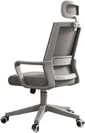 Classic Office Chair Ergonomic Desk Chair, Mesh High Back Gaming Chair, Big and Tall Reclining Comfy Home Office Chair for Man Woman Desk Task Chair(Gris)
