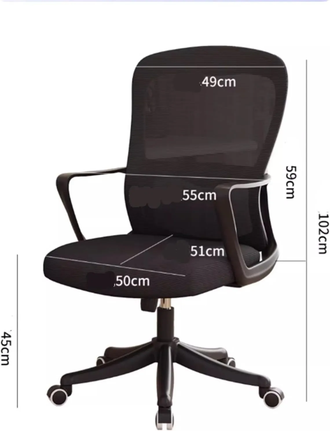 Classic Office Chair Ergonomic Office Home Desk Mesh Fixed Armrest, Executive Computer Chair with Lumbar Support Desk Task Chair(Pink)
