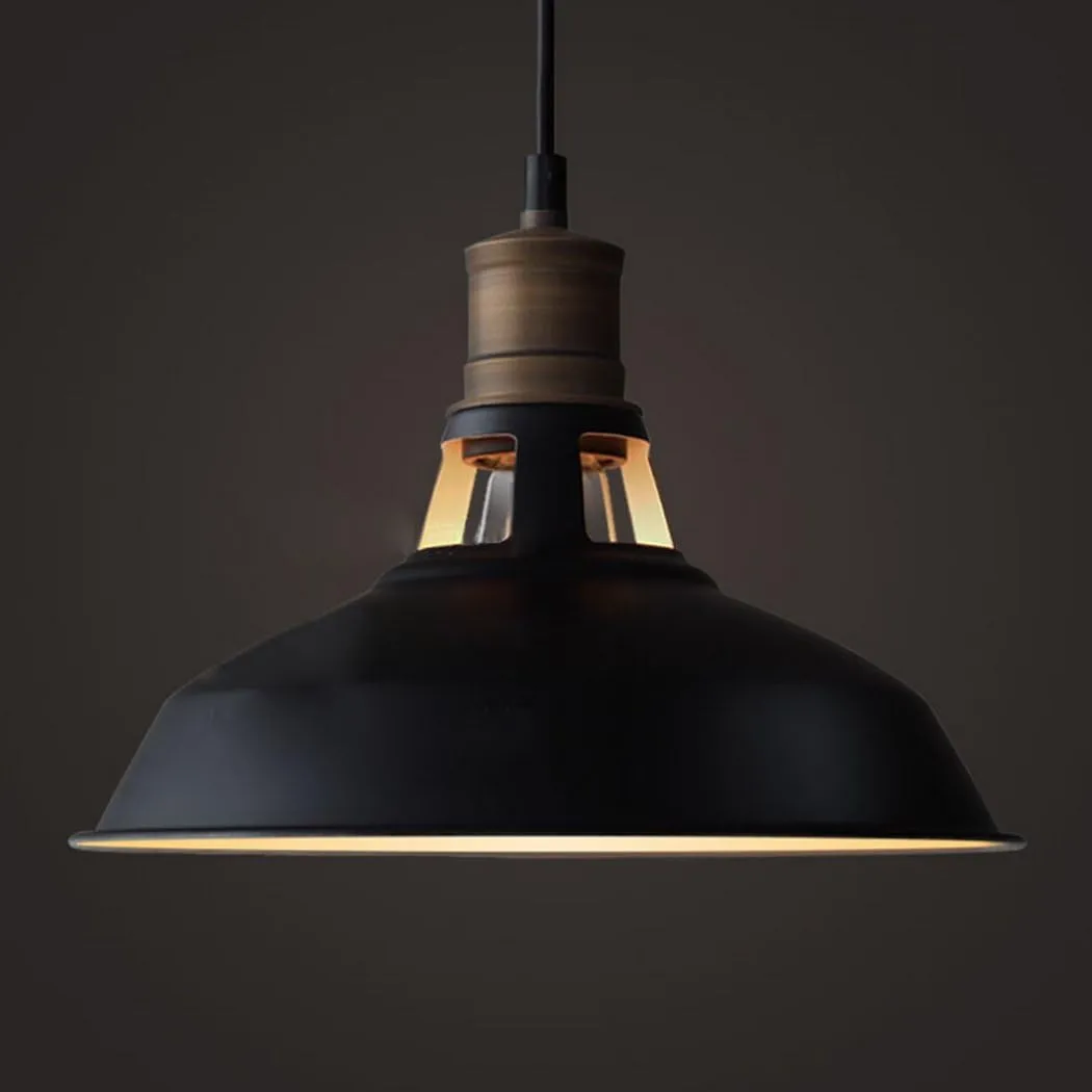 CLAXY Ecopower Industrial Metal Barn Pendant Light 3 Pack Hanging Pendant Lighting for Kitchen Bar Restaurant Cafe