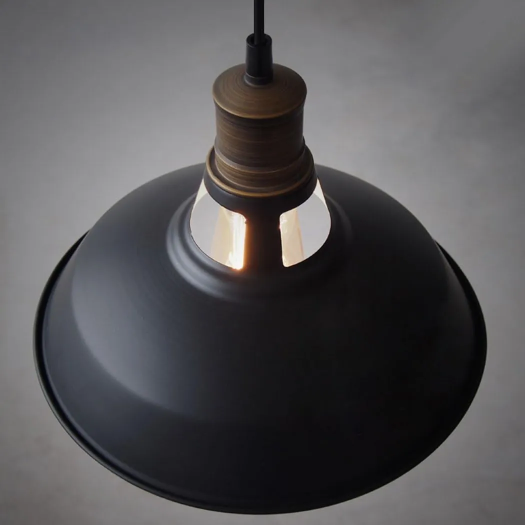 CLAXY Ecopower Industrial Metal Barn Pendant Light 3 Pack Hanging Pendant Lighting for Kitchen Bar Restaurant Cafe