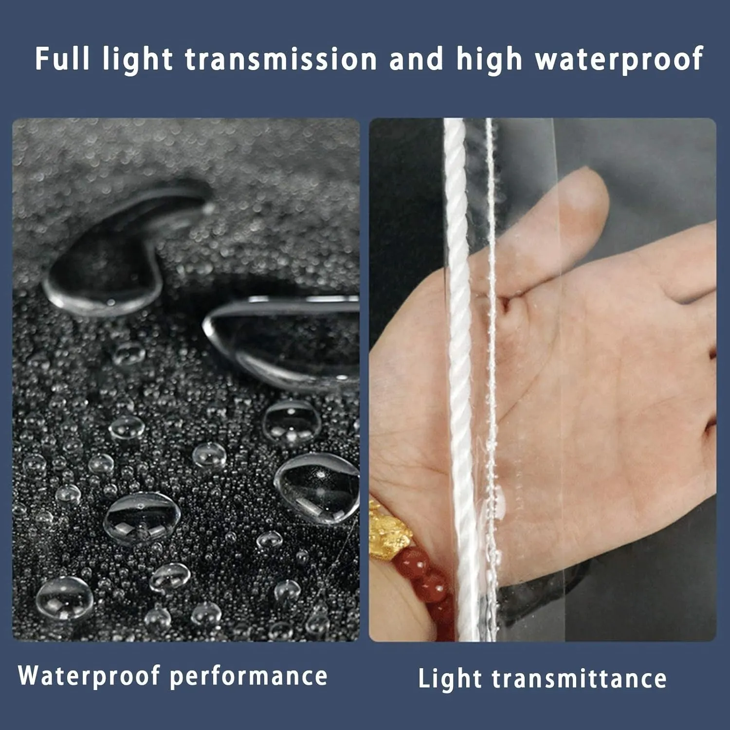 Clear Tarps, Waterproof Tarpaulin 100% UV & Weather Resistant Vinyl Coated PVC Ground Tarps Multiple Sizes Shelter Shed Perfect for Curtains (Color : 0.3mm, Size : 1.4x6m)
