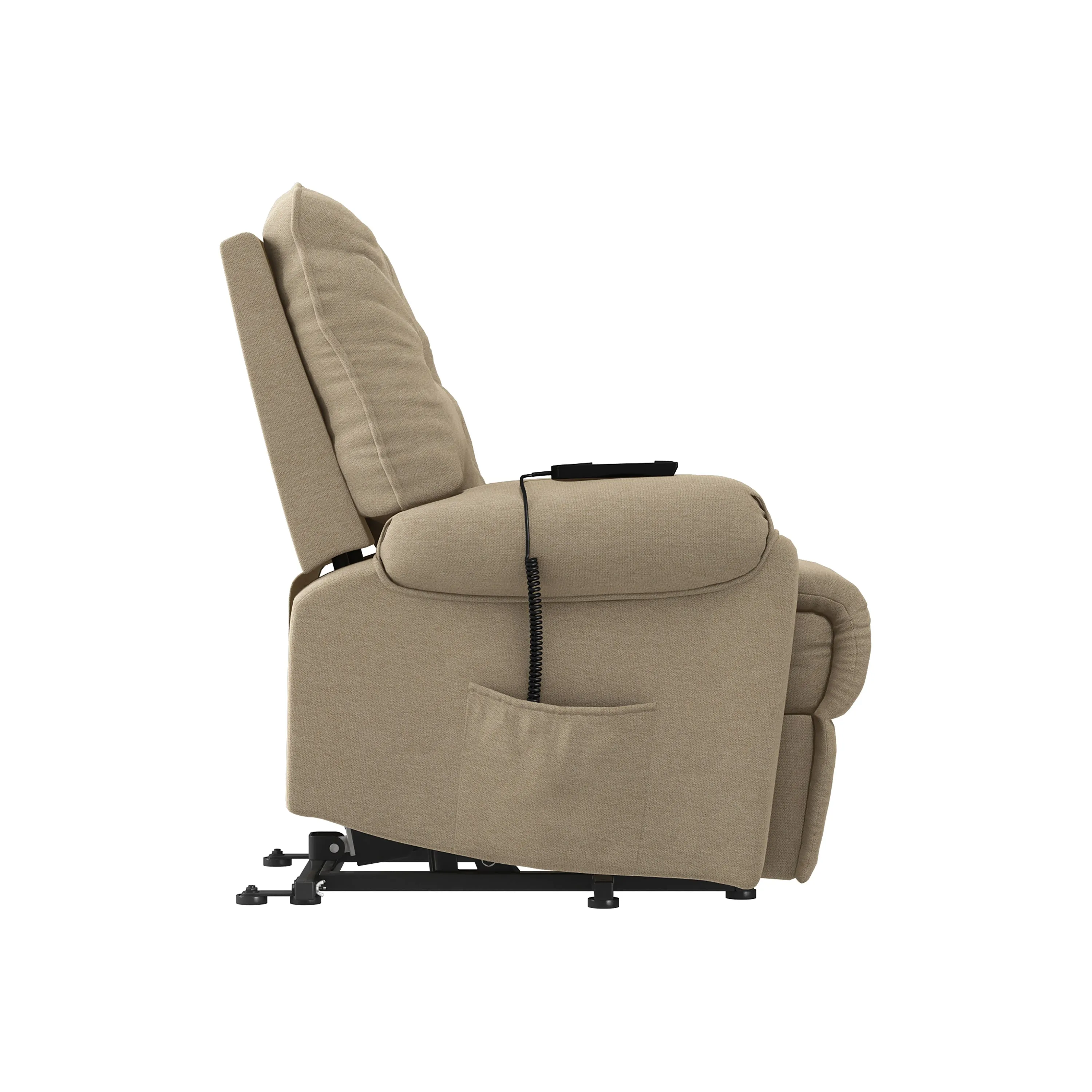 Cleavenger Power Recline and Lift Button-Tufted Chair