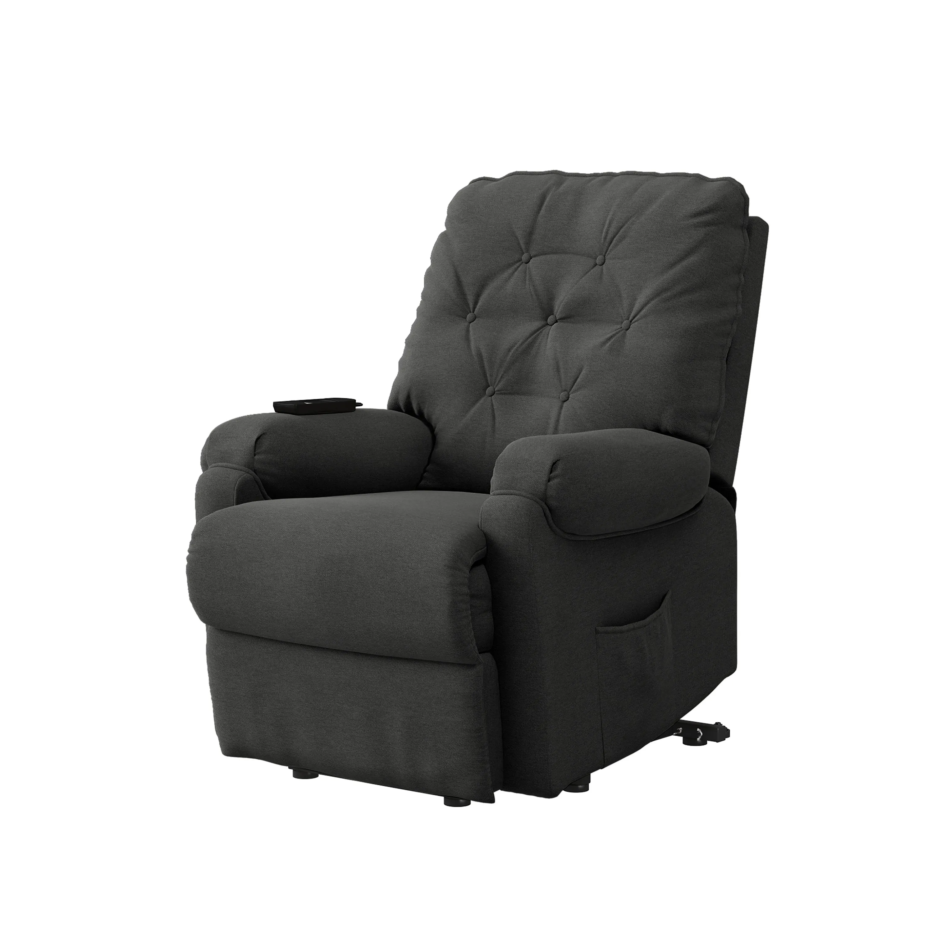 Cleavenger Power Recline and Lift Button-Tufted Chair